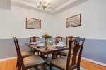 Formal dining room table seats 6
